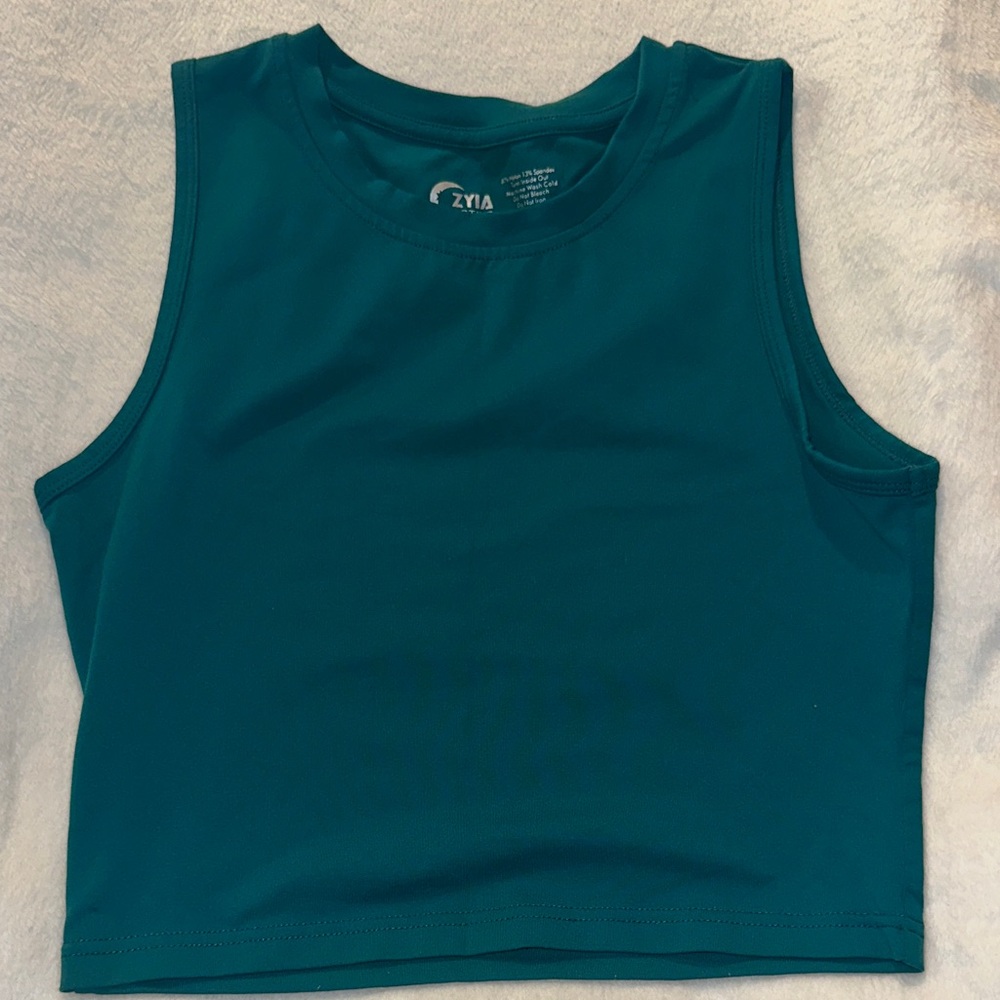 ZYIA Women's Deep Teal Crop Top